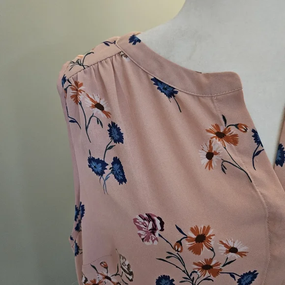 Daniel Rainn Women's Size 2x Floral Pink Sleeveless Top Shirt - Picture 10 of 14